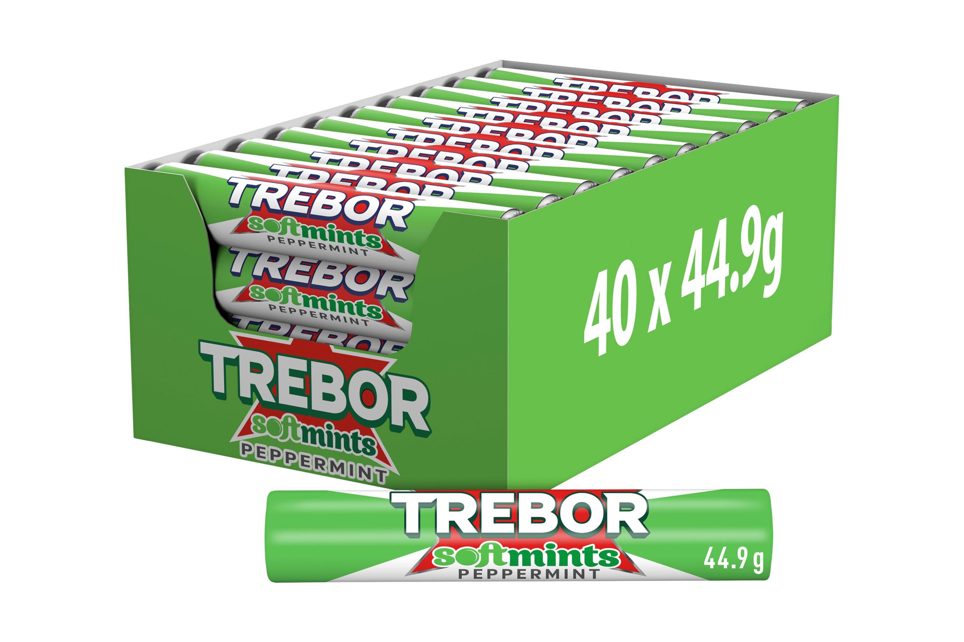 Trebor Softmints Peppermint Mints Roll 44.9g 40 x 44.9g
