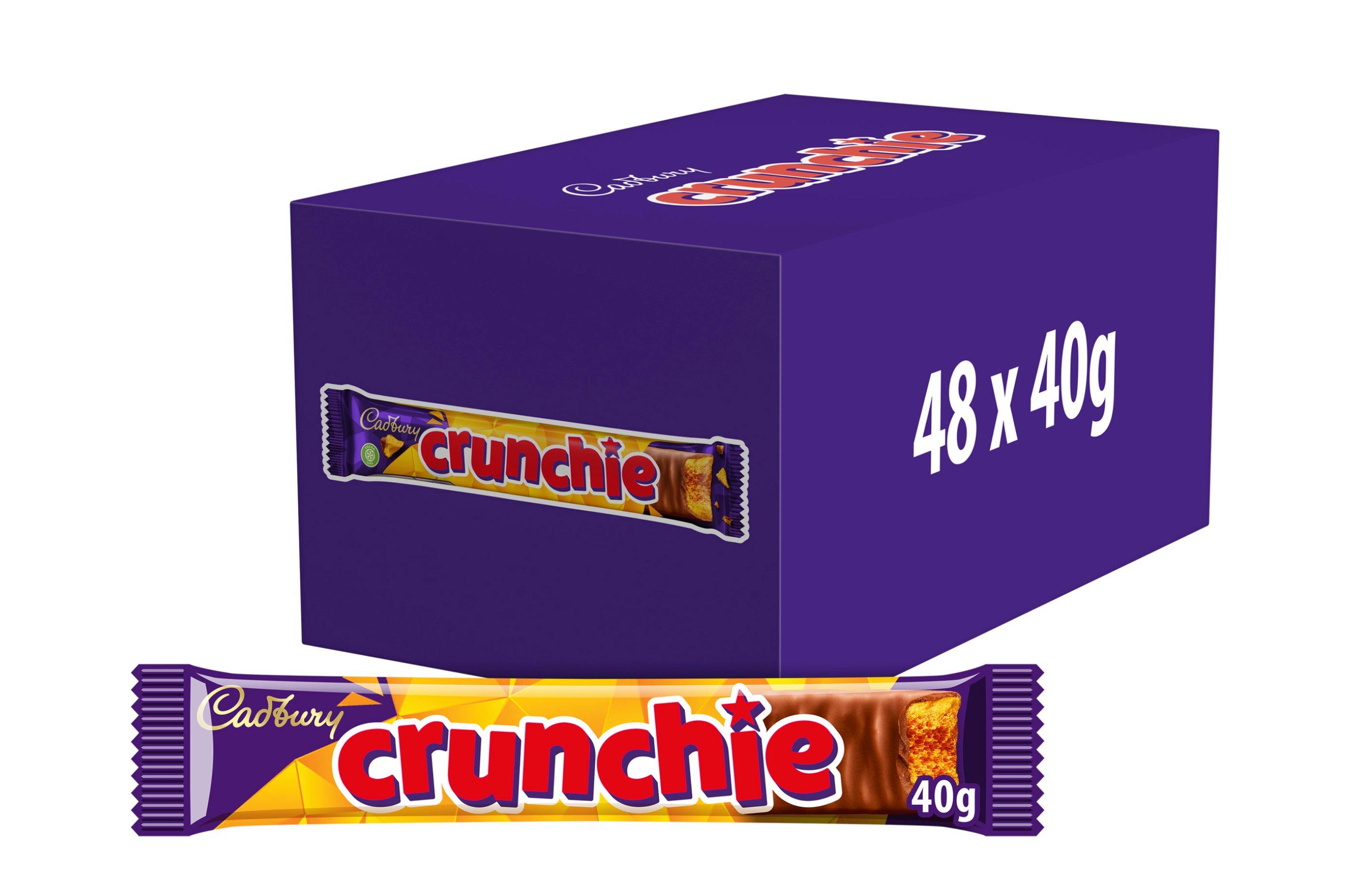 Cadbury Crunchie Chocolate Bar 40g 48 x 40g