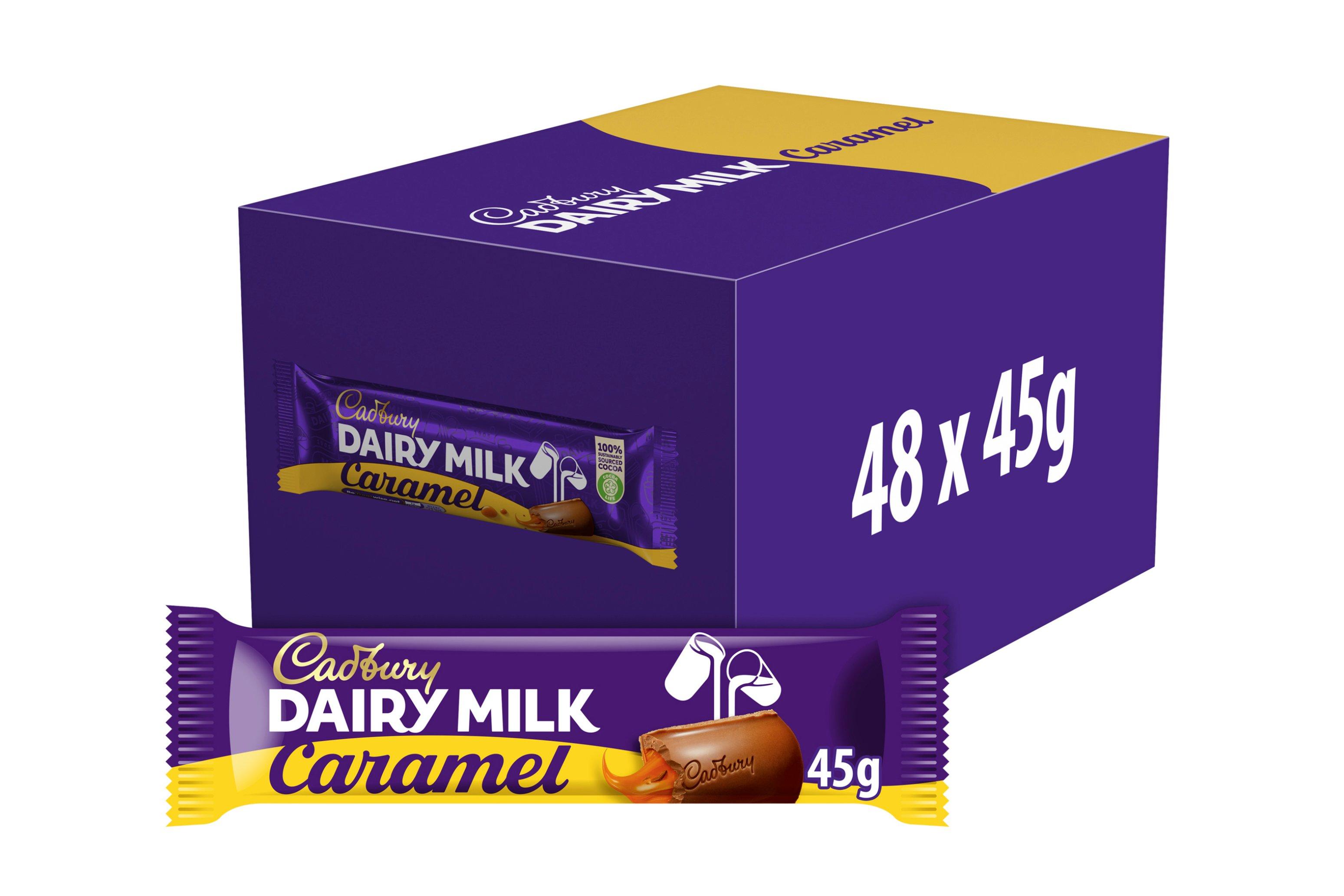 Cadbury Dairy Milk Caramel Chocolate Bar 45g 48 x 45g