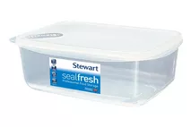 Stewart Clear Plastic Rectangular Food Container 2.25ltr (76oz) Stewart Clear Plastic Rectangular Food Container 2.25ltr (76oz)