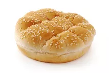 La Boulangerie 5" Fully Baked White Sliced Cobbled Sesame Seed Buns La Boulangerie 5" Fully Baked White Sliced Cobbled Sesame Seed Buns