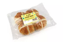 Country Choice Hot Cross Buns (4 Pack)