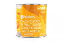 Brakes Peach Slices in Fruit Juice Concentrate with Added Water Brakes Peach Slices in Fruit Juice Concentrate with Added Water