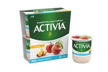 Activia 0% Fat No Added Sugar Peach Yogurt 125g Activia 0% Fat No Added Sugar Peach Yogurt 125g