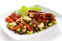 Lentil, Semi Dried Tomato & Soya Bean Salad Lentil, Semi Dried Tomato & Soya Bean Salad