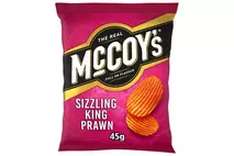 McCoy's The Real McCoy's Ridge Cut Sizzling King Prawn Flavour Potato Crisps 45g