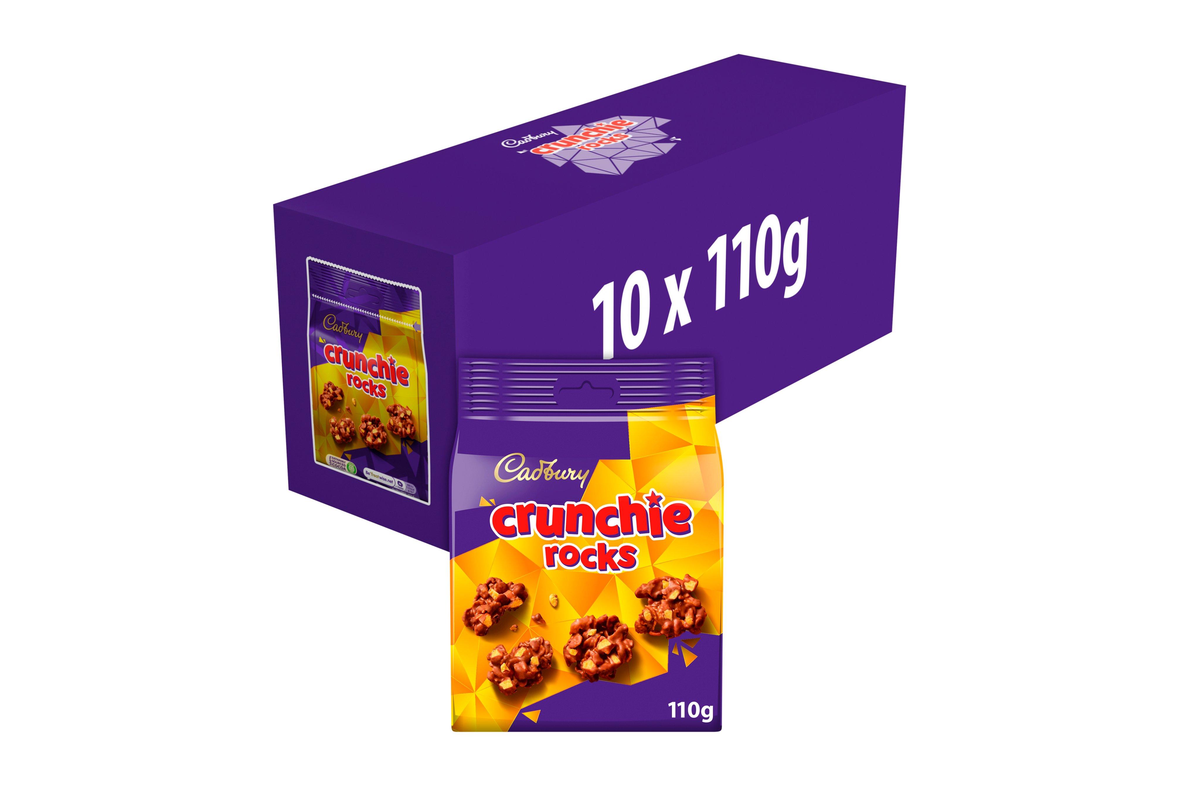 Cadbury Crunchie Rocks Chocolate Bag 110g     10 x 110g