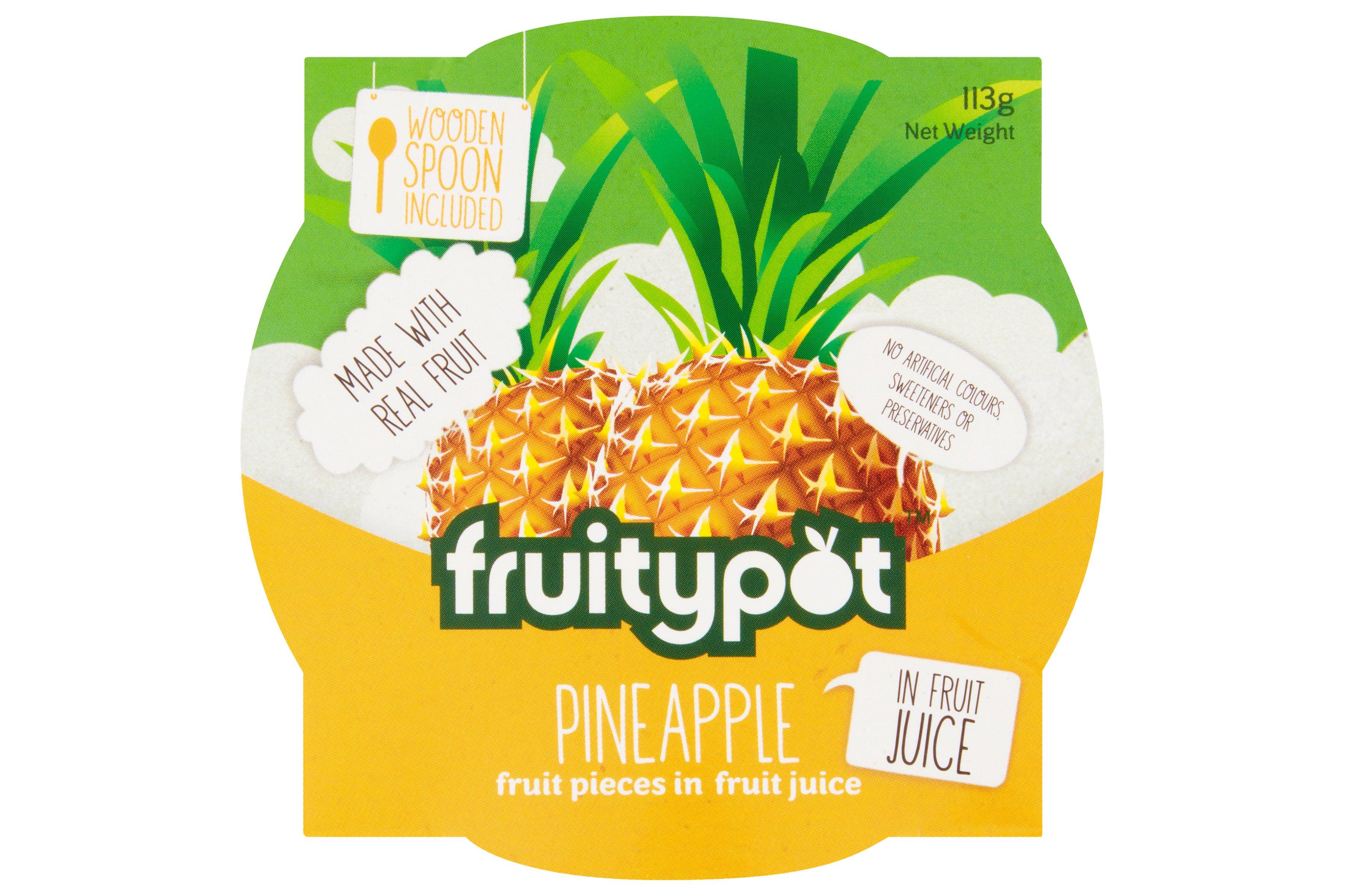 Fruity Pot - Pineapple Pieces in Fruit Juice 18 x 113g