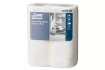 Tork 120269 Tork Extra Absorbent Kitchen Roll, 2ply, White, 64sht, 24 (12x2rolls)
