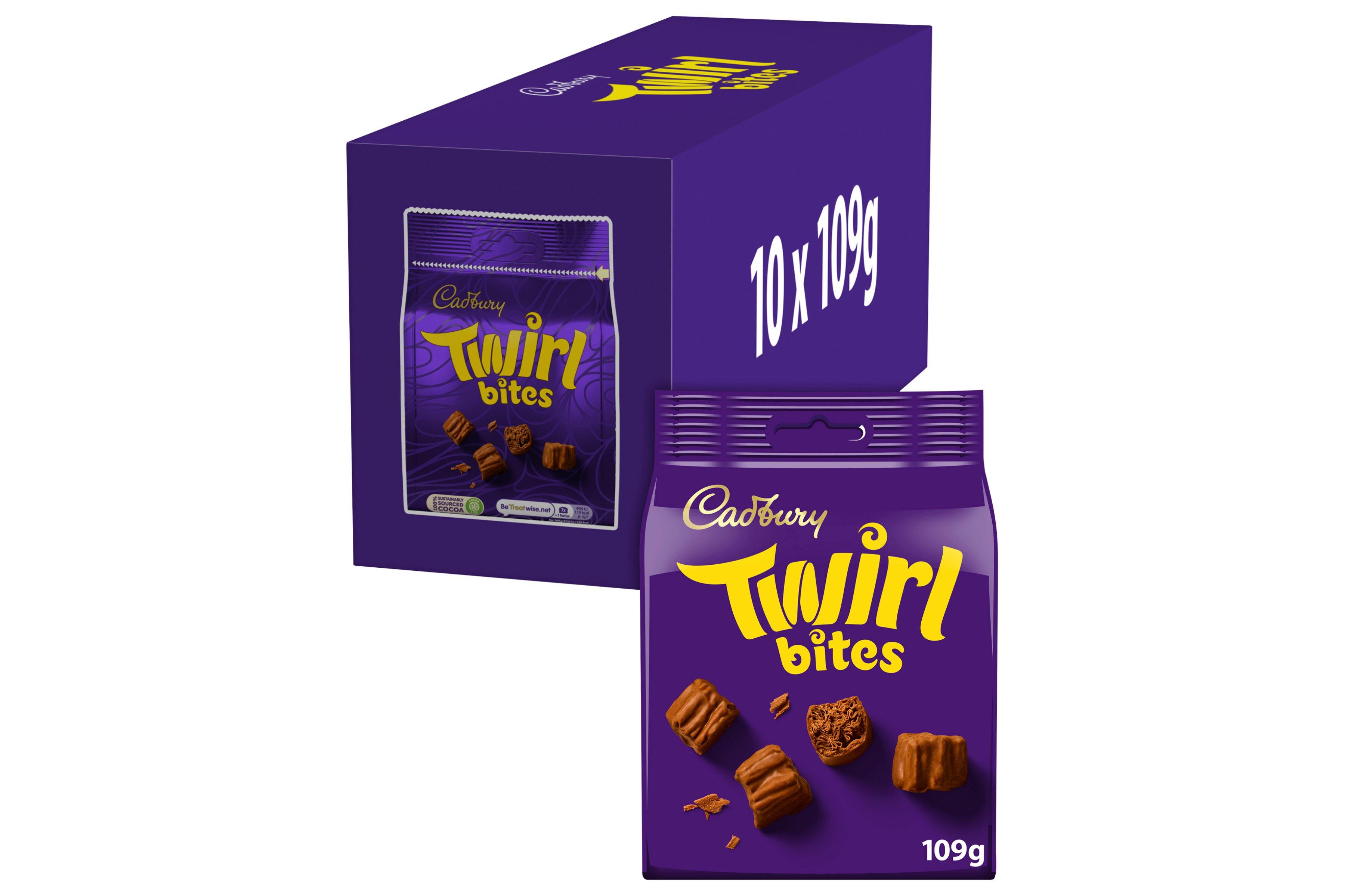 Cadbury Twirl Bites Chocolate Bag 109g 10 x 109g