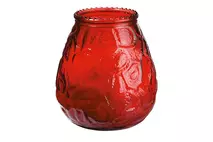 Valenzia Low Boy Candle RED