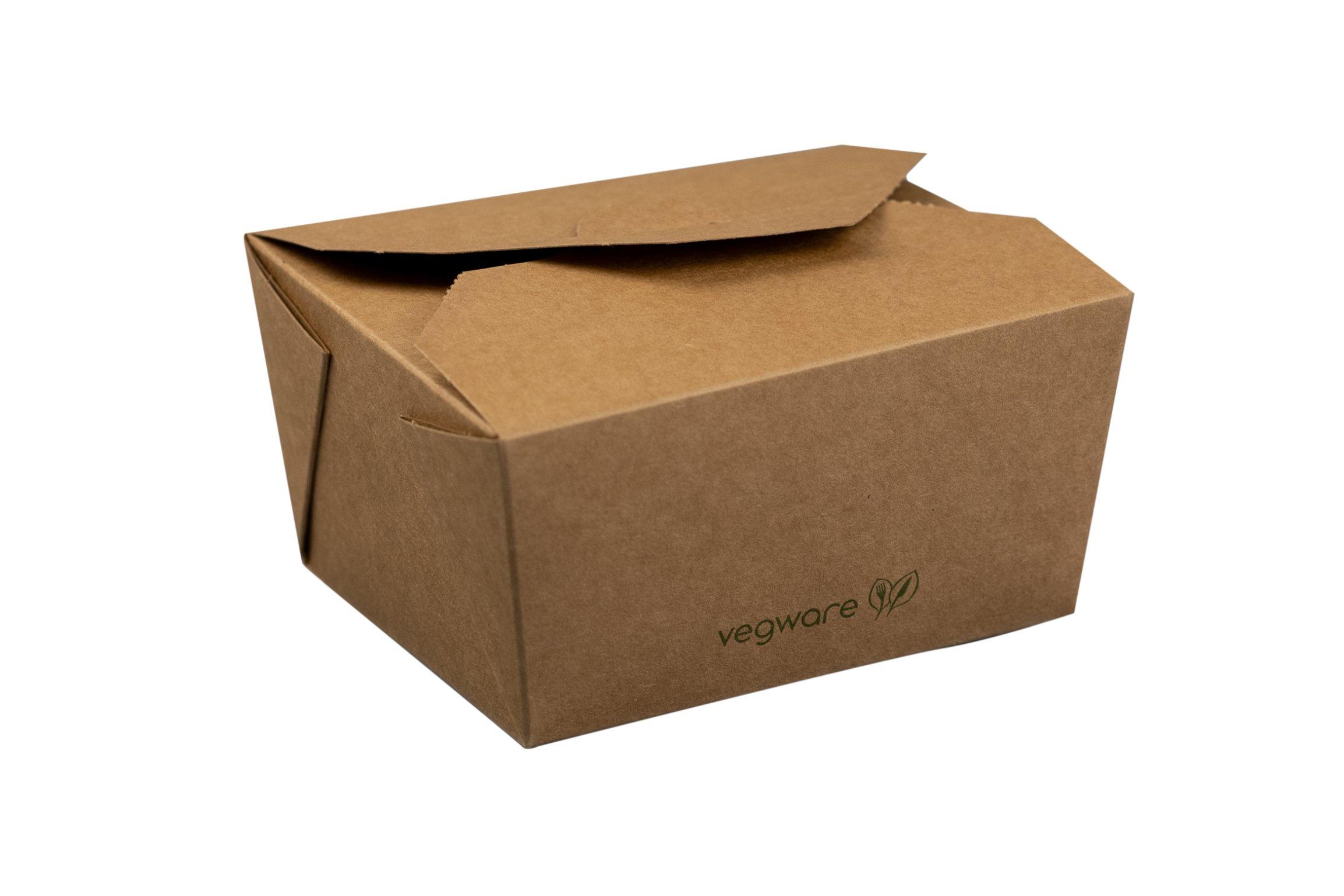 Vegware Kraft Takeaway Container 700ml ( 11x9x 6.5cm) 1 x 450