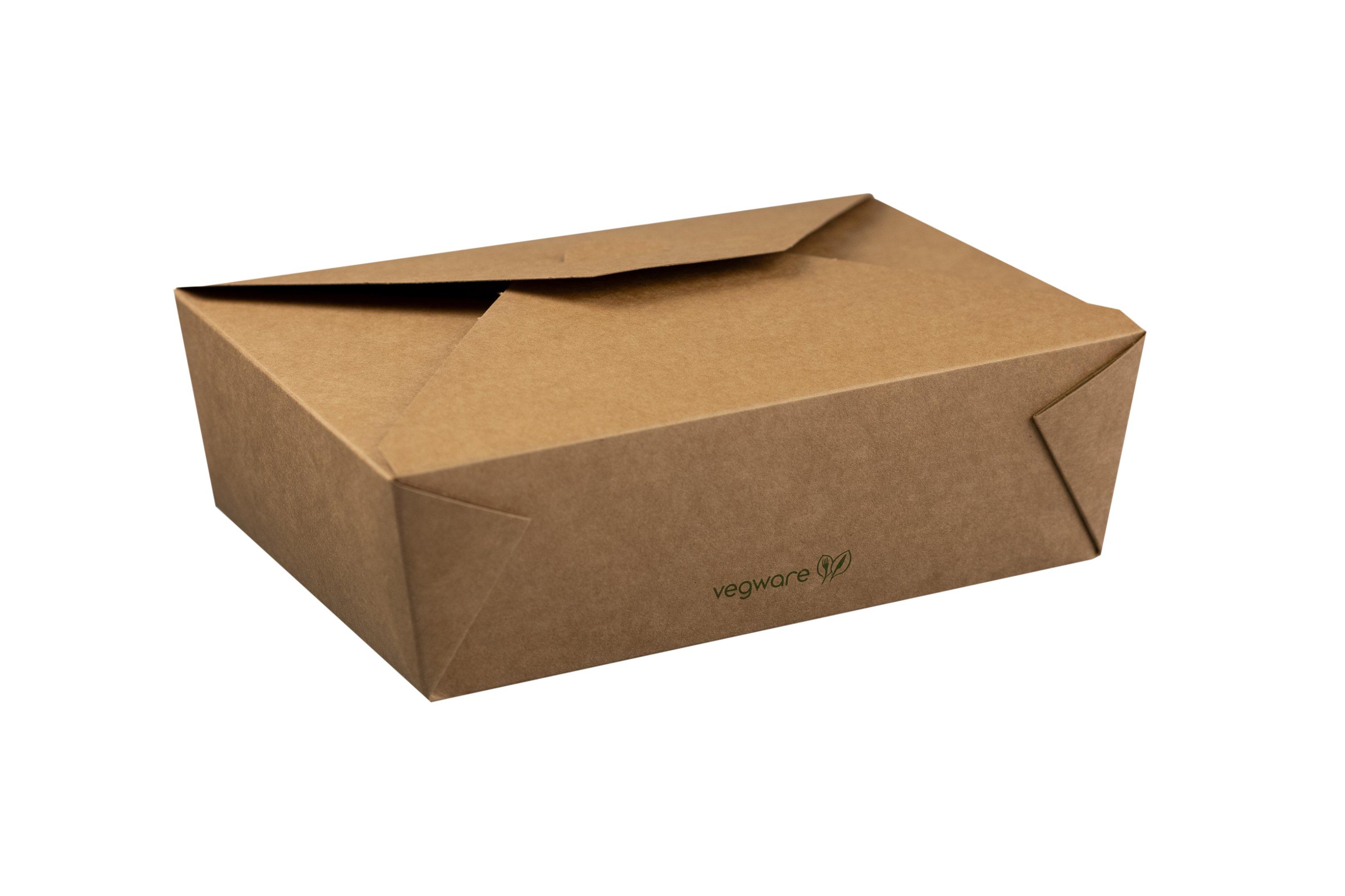 Vegware Kraft Takeaway Container 1800ml( 19.5x14x 6.5cm) 1 x 180