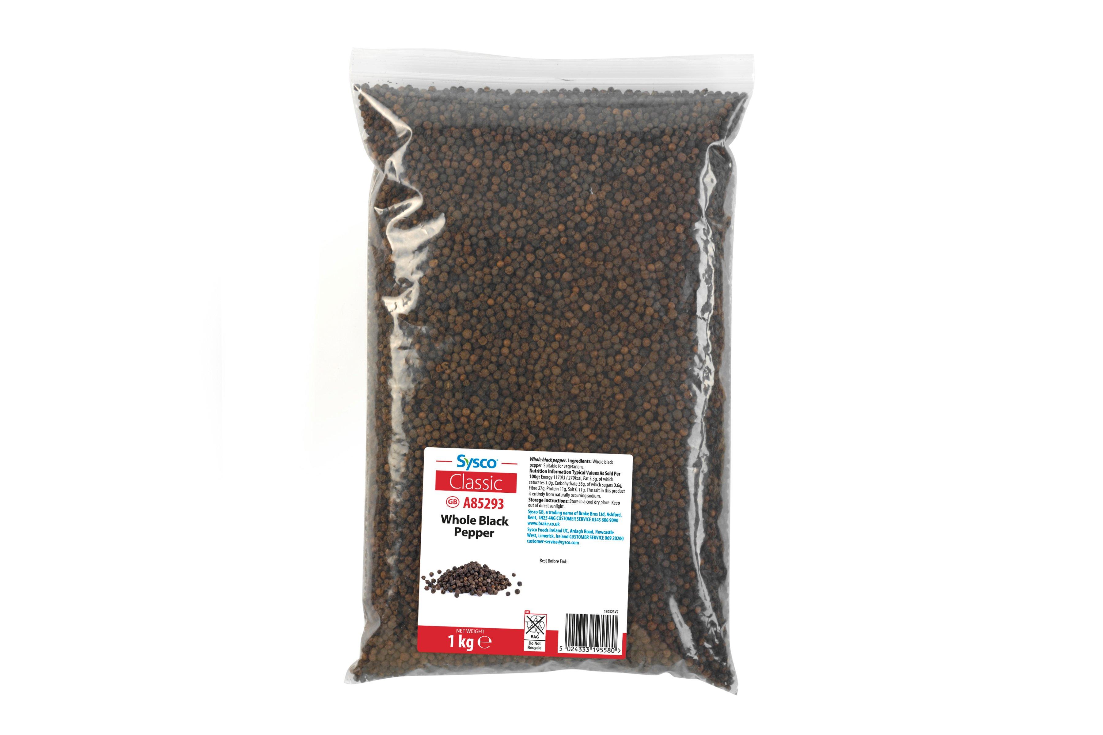 Brakes Whole Black Pepper     1 x 1kg