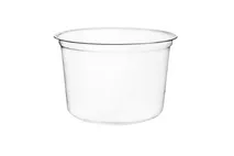 Vegware PLA Deli Round Clear Container 16oz/450ml Vegware PLA Deli Round Clear Container 16oz/450ml