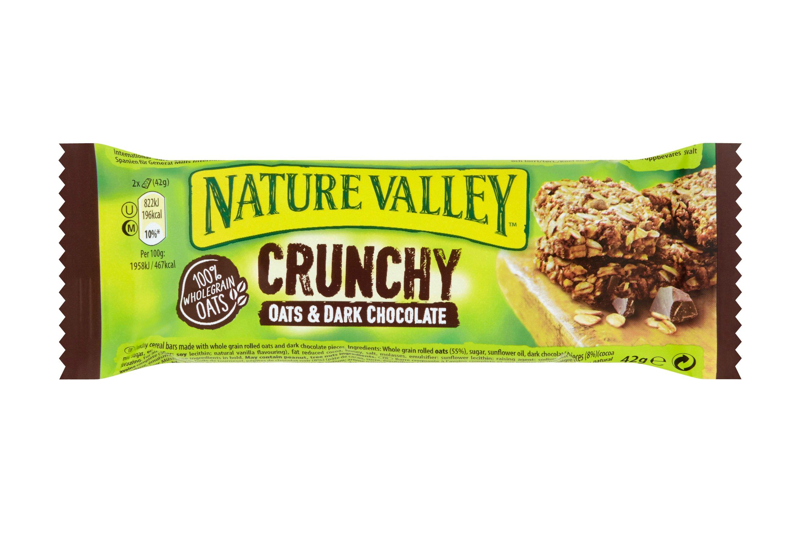 Nature Valley Crunchy Oats & Dark Chocolate Cereal Bar 42g     18 x 42g