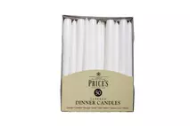 Price's White Tapered Dinner Candles 26cm