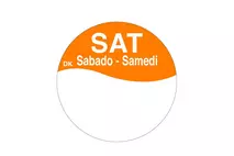 Permanent Label 'Saturday'