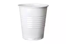 Nupik Flo Squat White Plastic Non-Vend Cups 7oz/200ml