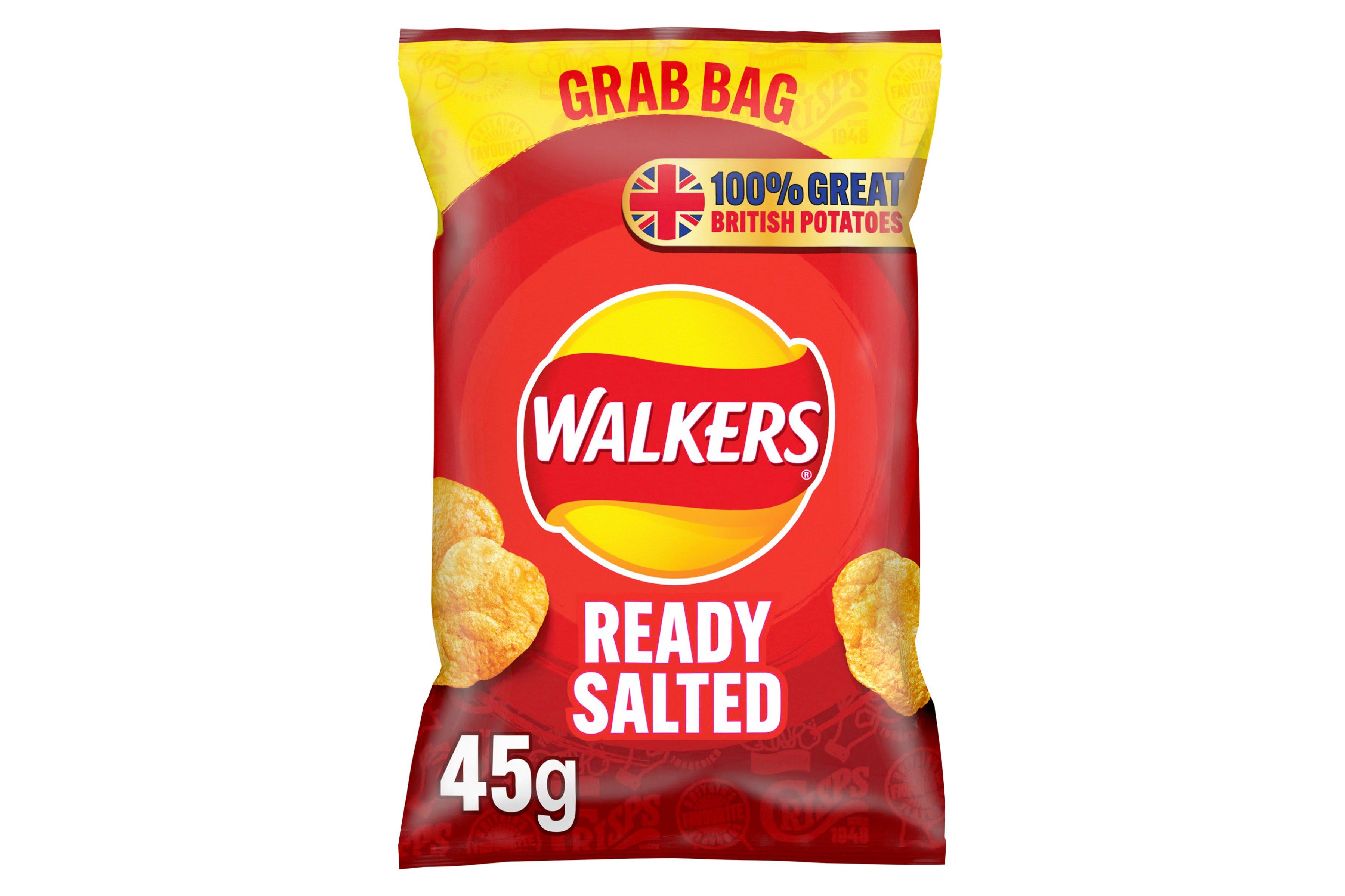 Walkers Ready Salted Crisps 50g 32 x 45g
