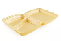 Two Compartment Champagne Meal Boxes 8.9x7.5x3" /22.7x19.2x7.7cm
