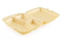 Three Compartment Champagne Meal Boxes 8.9x7.5x3" /22.7x19.2x7.7cm