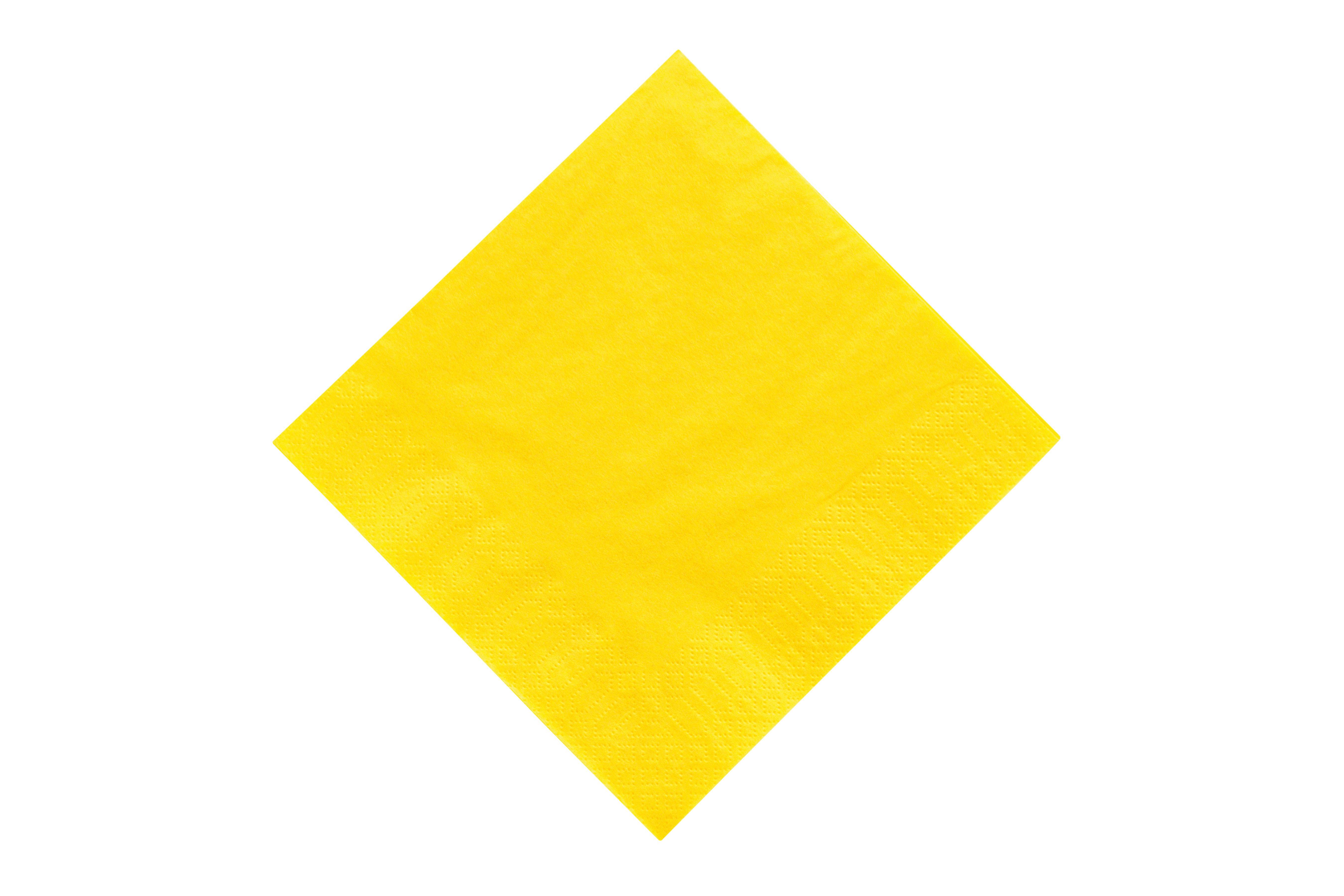 Brakes Yellow 2 Ply Napkin 33cm     2 x 300