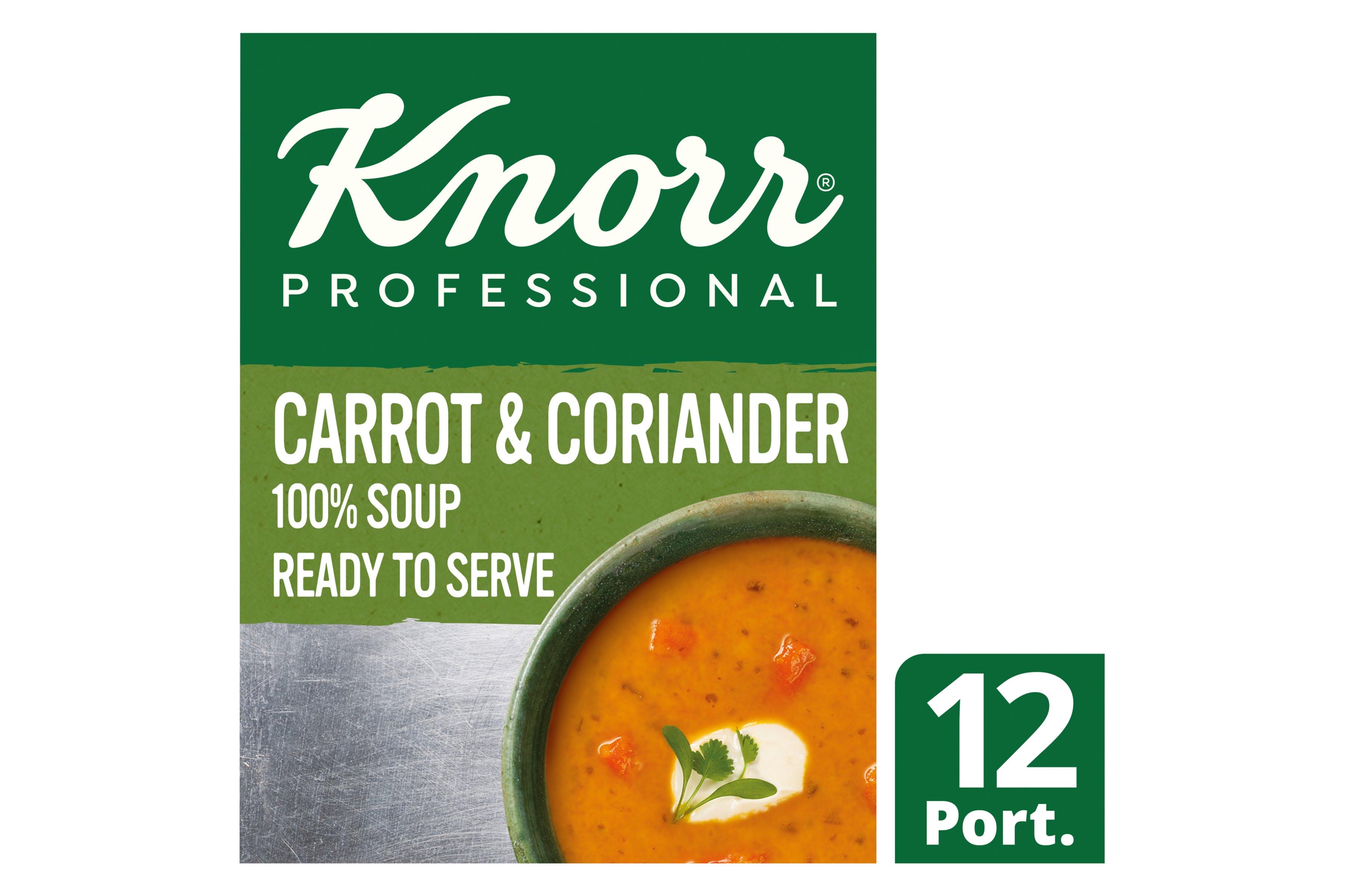 Knorr Professional 100% Soup Carrot & Coriander 12 Portions     12 x 250ml