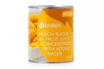 Brakes Peach Slices in Fruit Juice Concentrate with Added Water Brakes Peach Slices in Fruit Juice Concentrate with Added Water