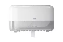 Tork 472056 Tork Twin Coreless Mid-size Toilet Roll Dispenser, Blue Tork 472056 Tork Twin Coreless Mid-size Toilet Roll Dispenser, Blue