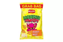 Walkers Monster Munch Roast Beef Snacks 40g Walkers Monster Munch Roast Beef Snacks 40g