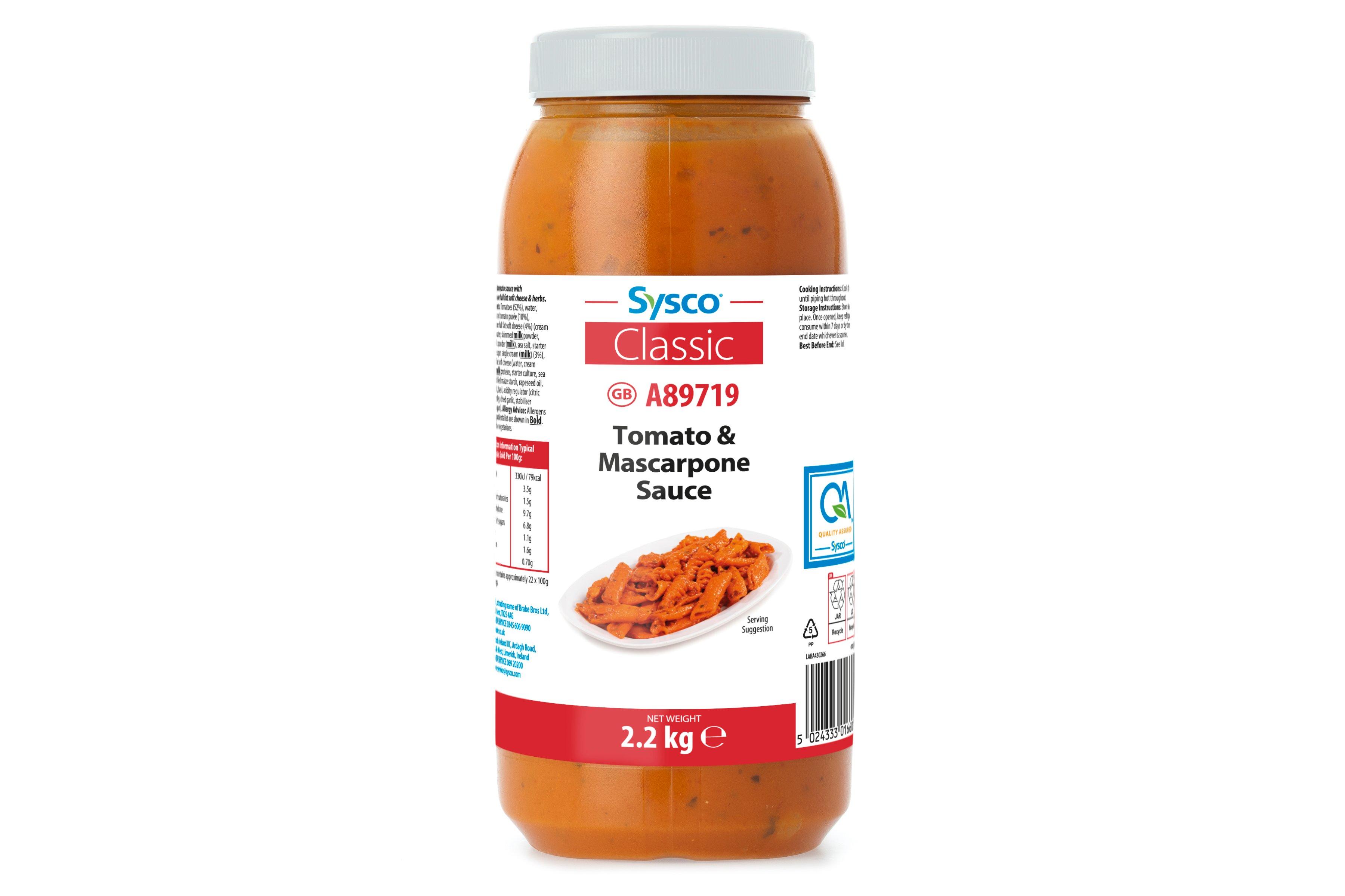 Brakes Tomato & Mascarpone Sauce     1 x 2.2kg