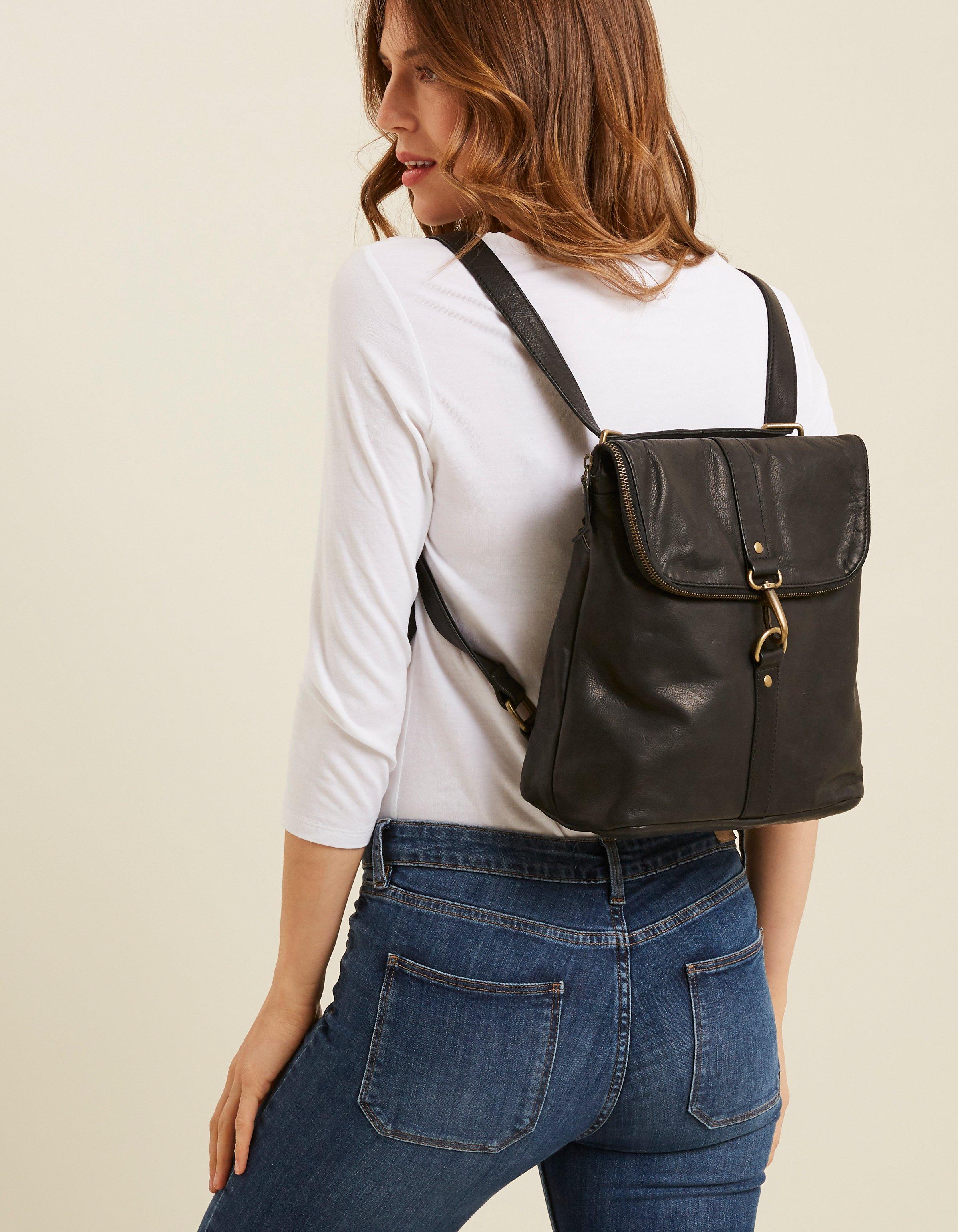 tara leather multi functional rucksack