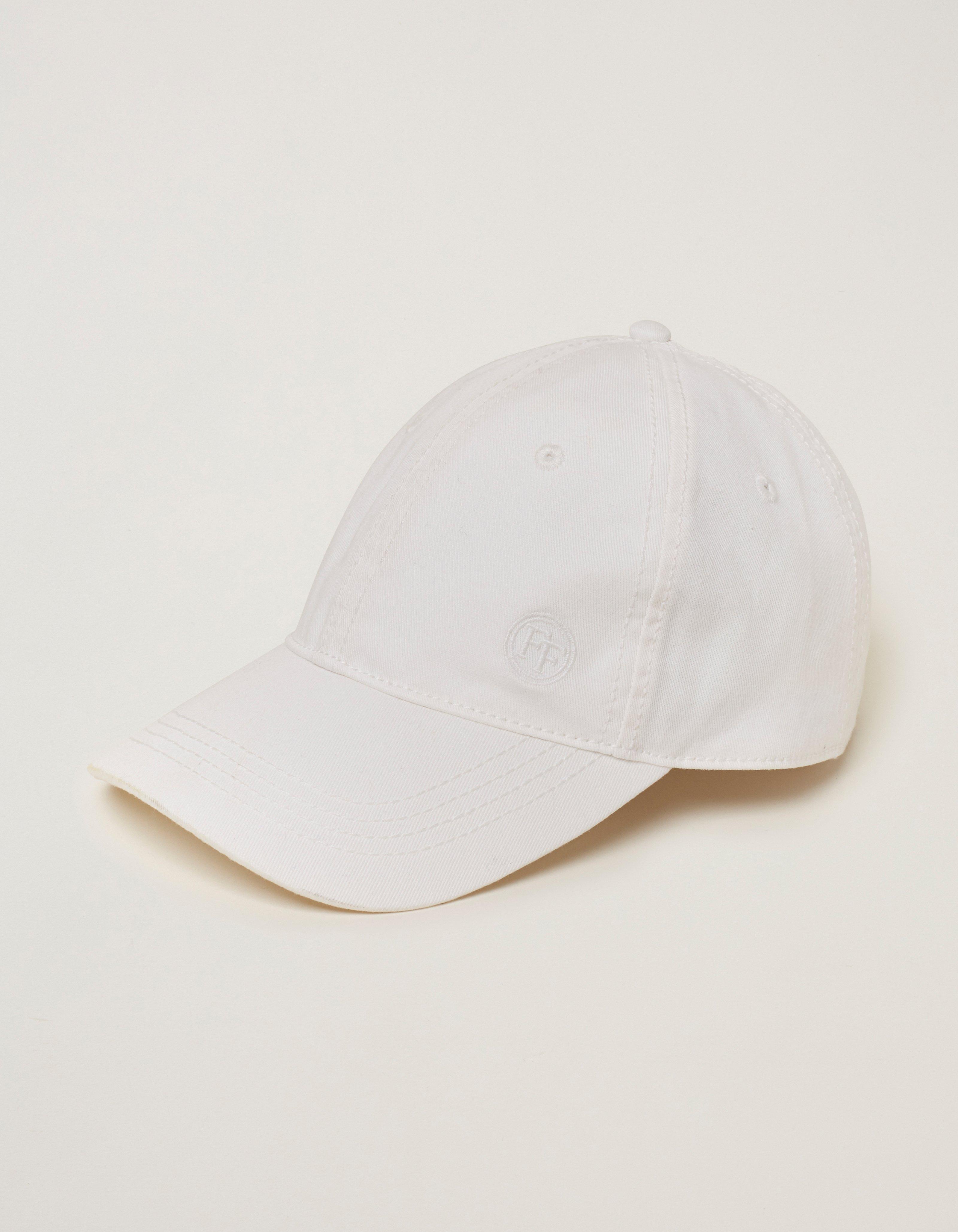 plain white baseball cap