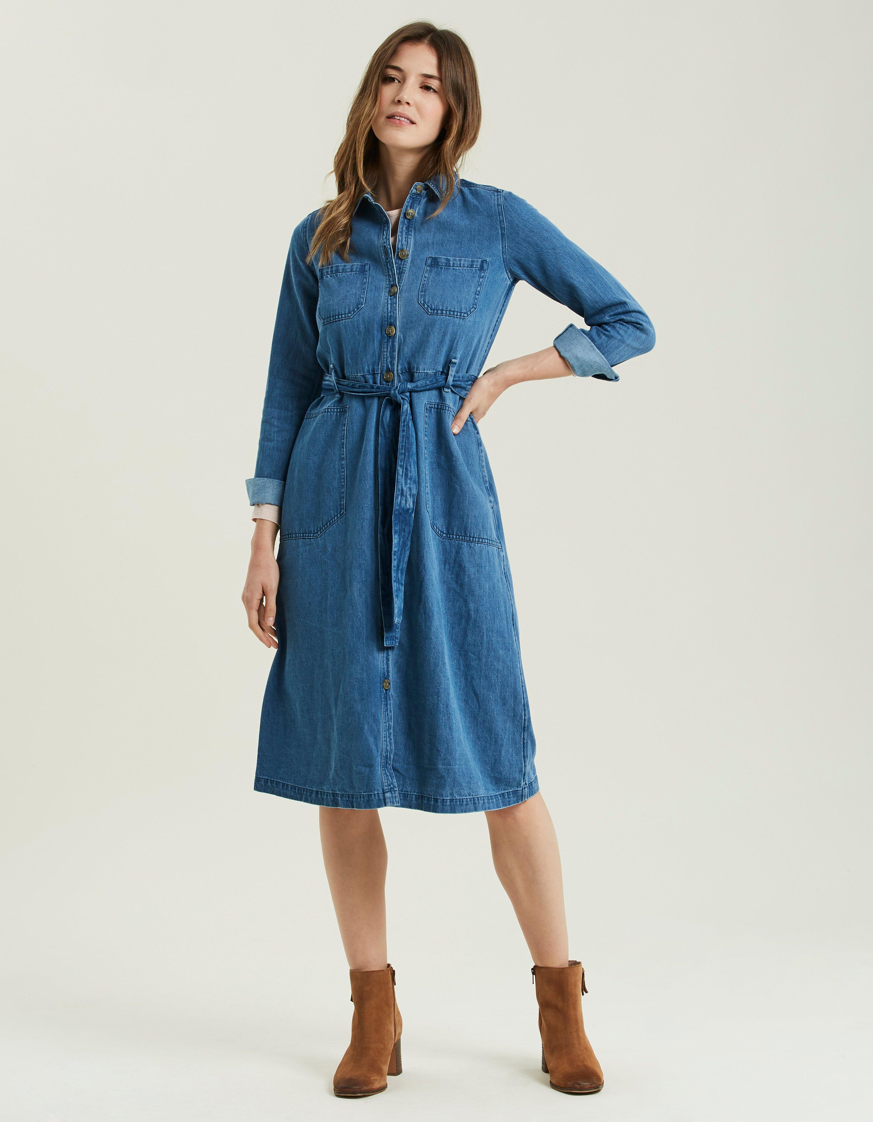 boden lena denim shirt dress