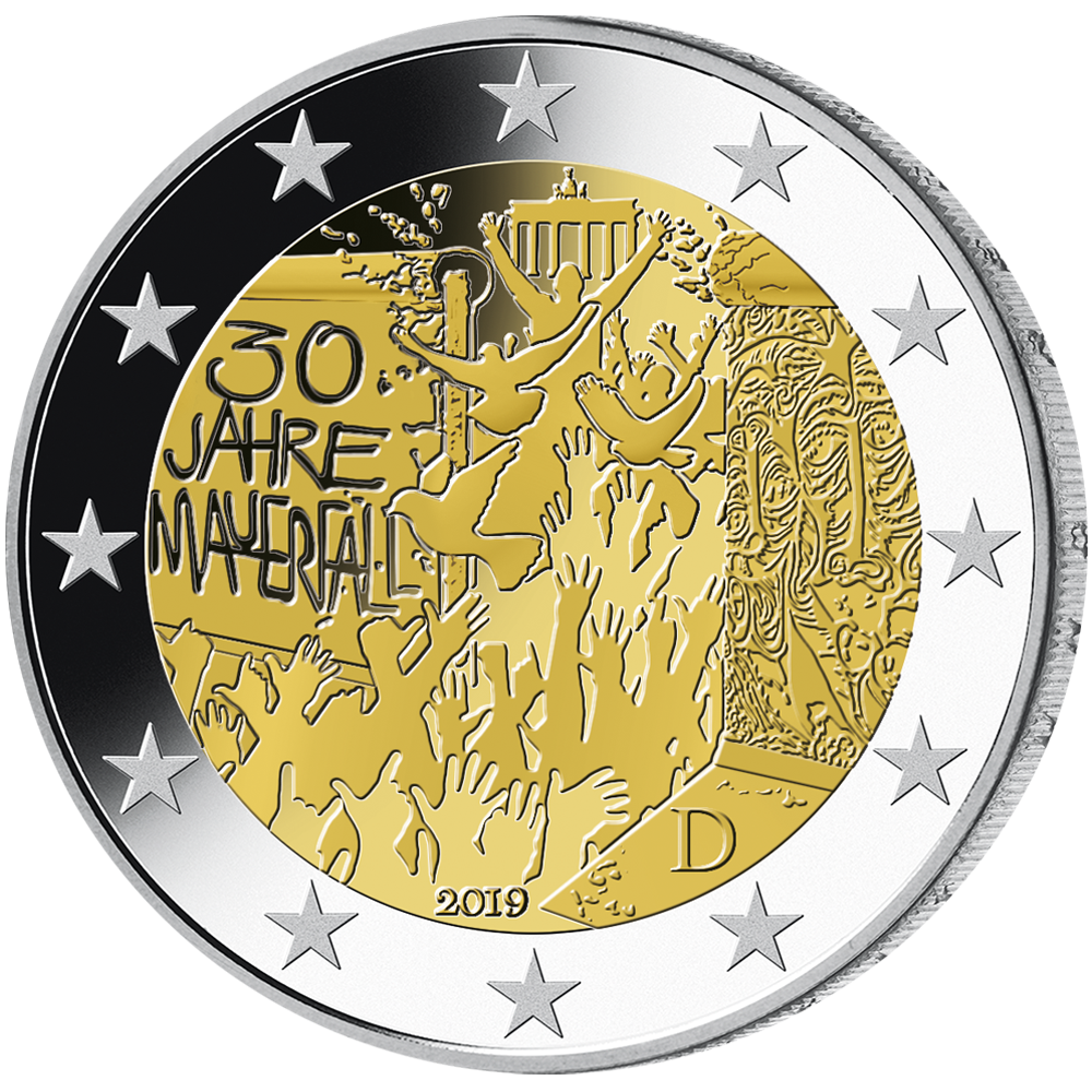 2 Euro Munze Brd 30 Jahre Mauerfall 2019 Munzen Gunstiger De
