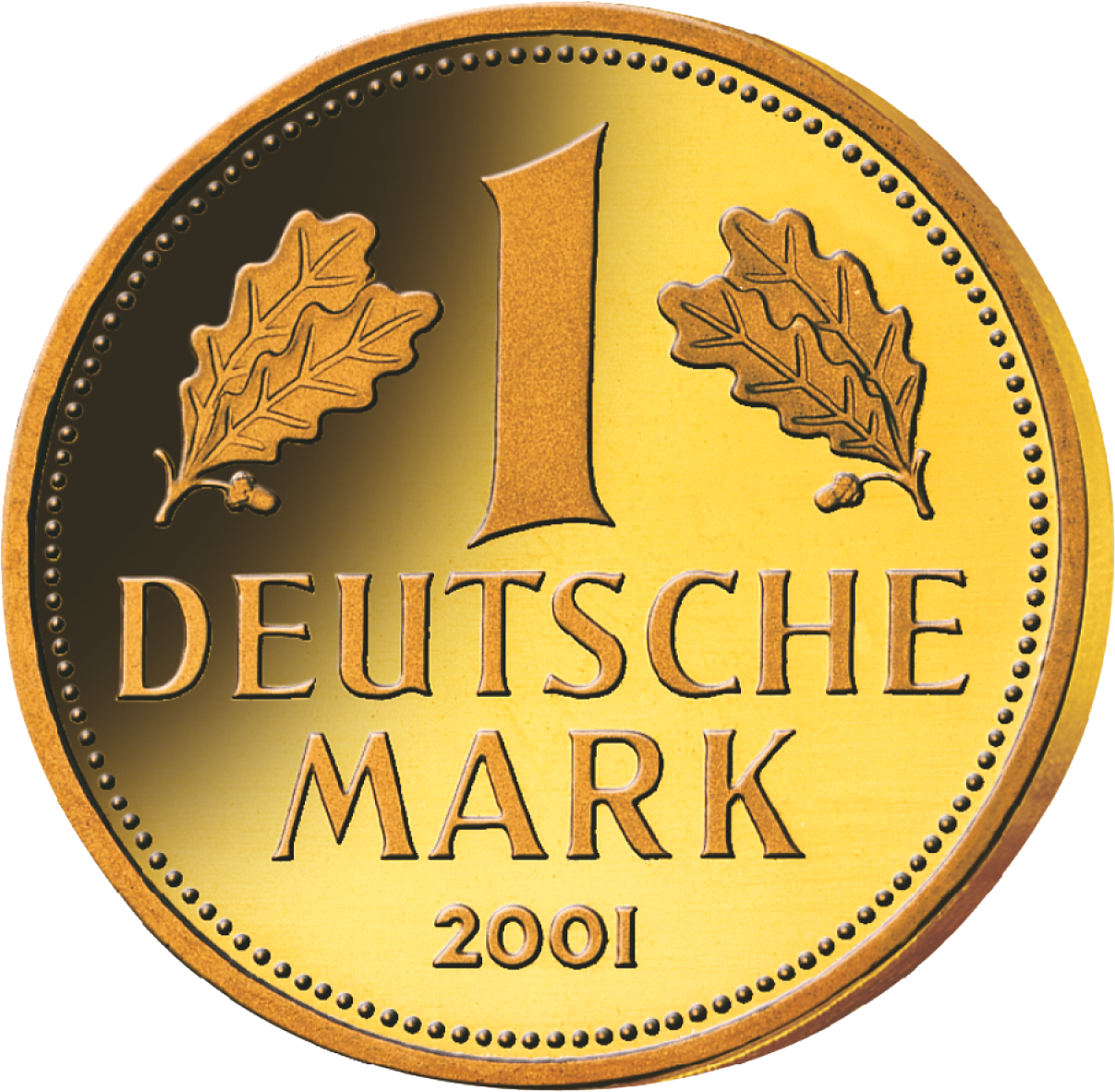 Neuprägung der Goldmark von 2001