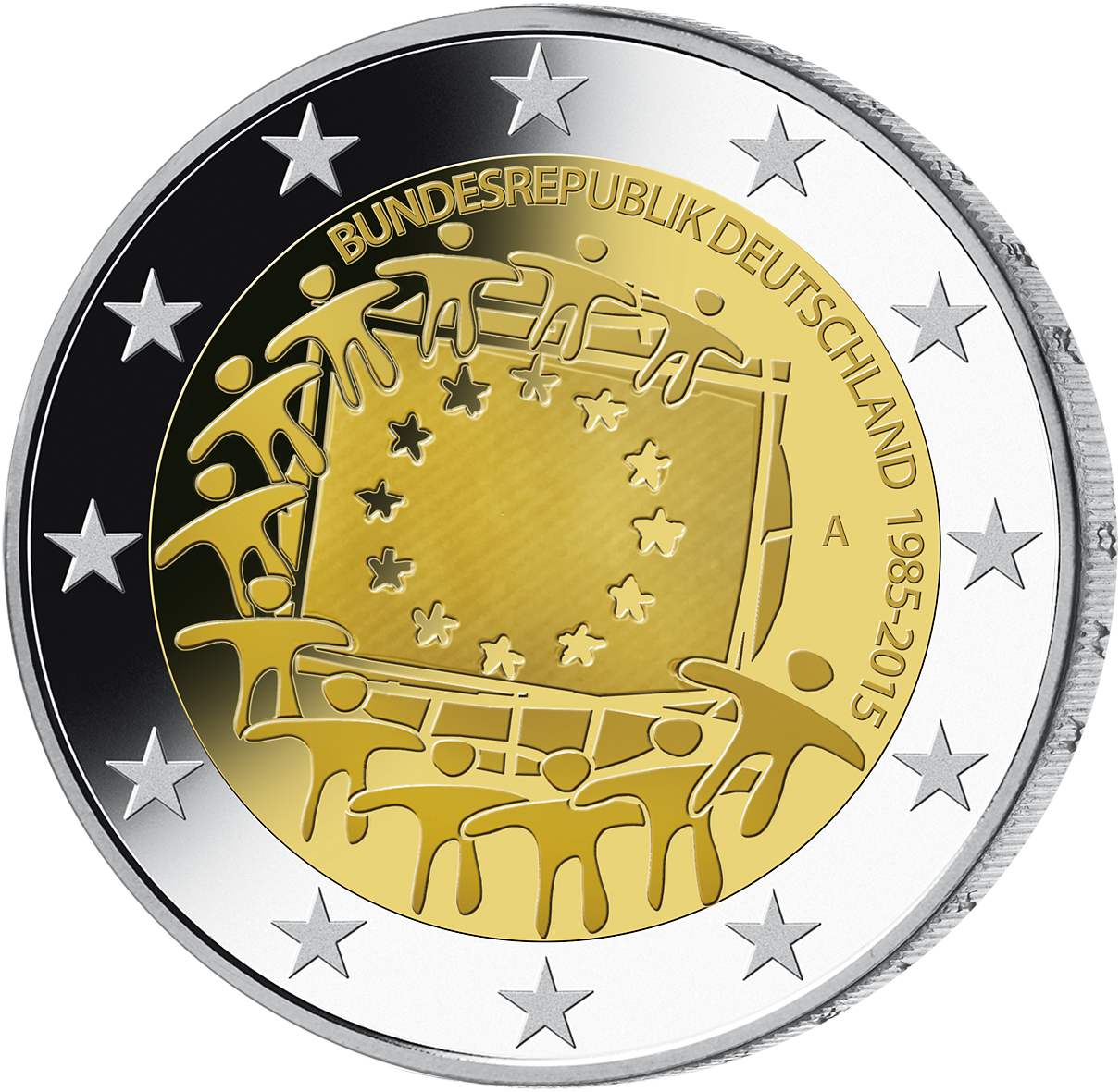 2 Euro Munze 30 Jahre Europaflagge 2015 Munzen Gunstiger De