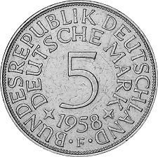 5- Mark Münze 1958