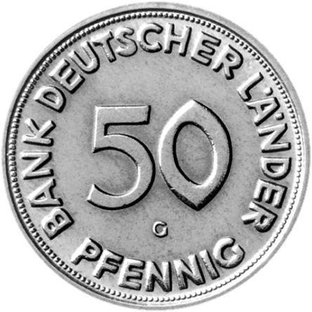 Die seltenste Münze der BRD: Das 50 Pfennig-Stück aus dem Jahr 1950 Die seltenste Münze der BRD: Das 50 Pfennig-Stück aus dem Jahr 1950