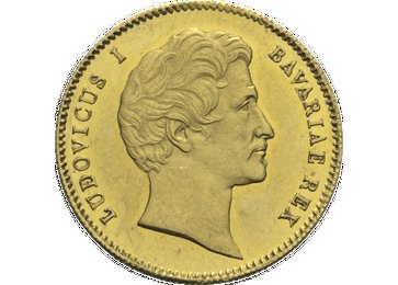 Die Vorderseite der Goldmünze "Ludwig I."