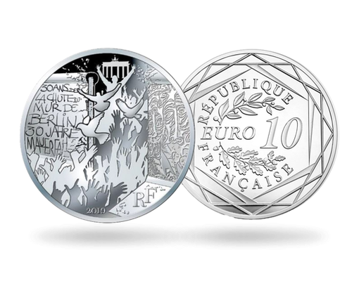 La Monnaie De 10 Euros Argent Chute Du Mur Berlin France 2019