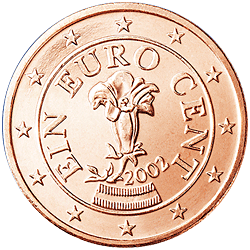 1 Euro-cent Österreich Motivseite