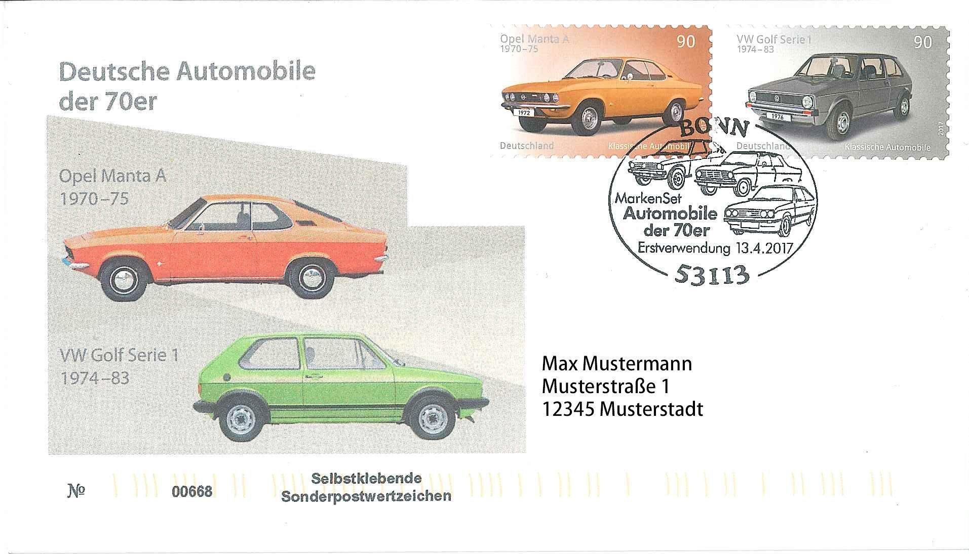 Ersttagsbrief Deutsche Automobile