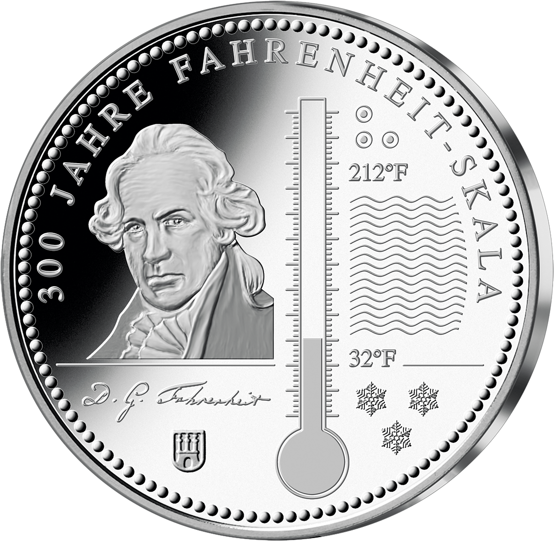 Sonderprägung 300 Jahre Fahrenheit Skala