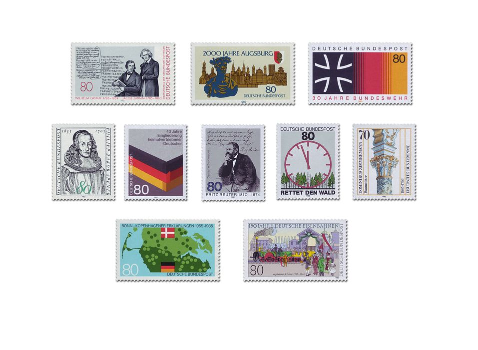 Briefmarken Jahrgang Deutschland 1985 Postfrisch Oder Gestempelt