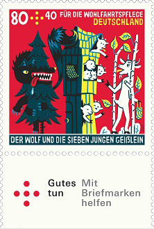 Briefmarke Der Wolf und die sieben Geißlein