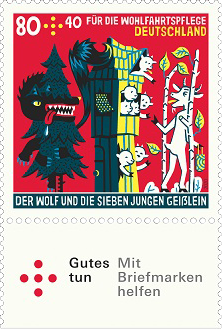 Briefmarke Der Wolf und die sieben Geißlein Briefmarke Der Wolf und die sieben Geißlein