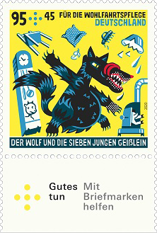 Briefmarke Der Wolf und die sieben Geißlein Briefmarke Der Wolf und die sieben Geißlein