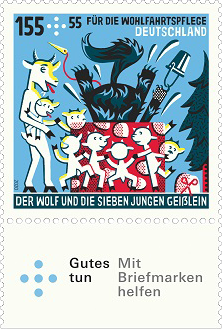 Briefmarke Der Wolf und die sieben Geißlein